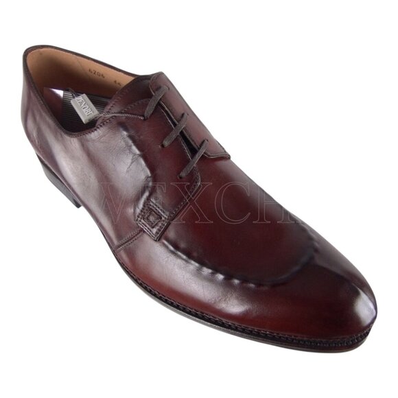 ZENOBI GOODYEAR WELT MOC TOE OXFORDS ITALIAN MENS DRESS SHOES NEW Cognac Brown  main image 4